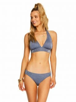 Amerex Surfers Paradise Halter Triangle Top In Mood Solid Swim