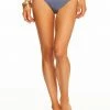 Amerex Surfers Paradise Side Shirred Hipster In Mood Solid Swim