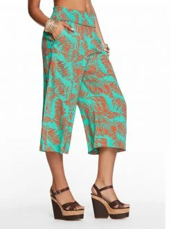 OJG Clothing Senna Pant In Spicy Orange Banana Leaves