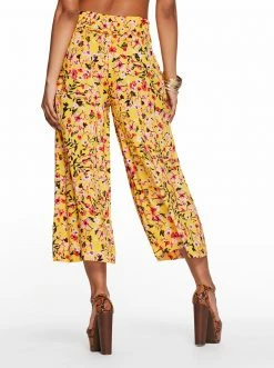 OJG Senna Pant In Golden Rod Acrylic Floral