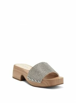 Camuto Rexile Platform Slide In Silver