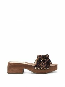 Camuto Resima Platform Slide In Leopard