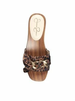 Camuto Resima Platform Slide In Leopard