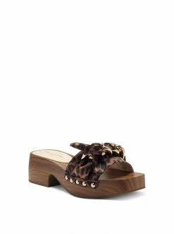 Camuto Resima Platform Slide In Leopard