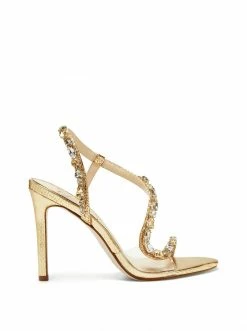 Camuto Jaycin High Heel Sandal In Gold Shoes