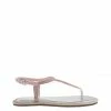 Camuto Oliara Flat T-Strap Sandal In Silver