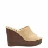 Camuto Shantelle Platform Wedge Slide In Natural