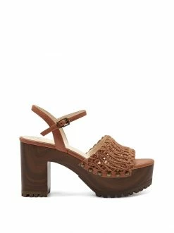 Camuto Timia Platform Sandal In Ginger Cookie