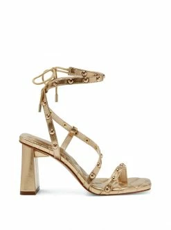 Camuto Zayve High Heel Thong Sandal In Gold