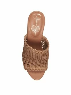 Camuto Shelbie Platform Slide In Ginger Cookie Shoes