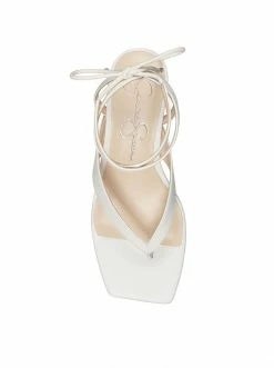 Camuto Sitelli Mid Heel Sandal In White New Arrivals