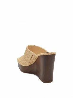 Camuto Shantelle Platform Wedge Slide In Natural