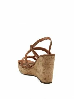 Camuto Simina Platform Wedge Sandal In Ginger Cookie