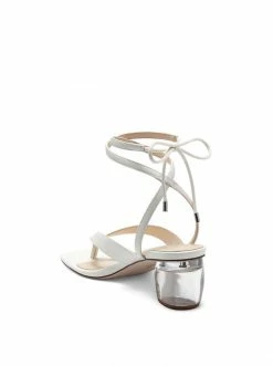 Camuto Sitelli Mid Heel Sandal In White New Arrivals