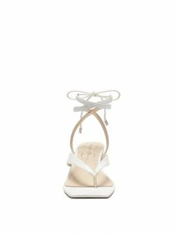 Camuto Sitelli Mid Heel Sandal In White New Arrivals