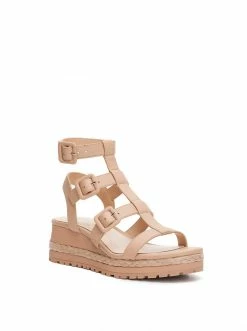 Camuto Koyze Platform Wedge Sandal In Buff New Arrivals