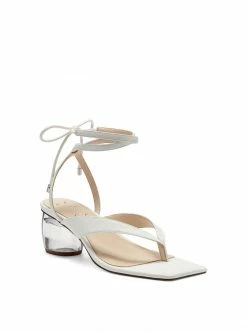 Camuto Sitelli Mid Heel Sandal In White New Arrivals