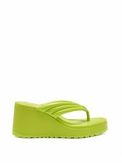 Camuto Kemnie Wedge Slide In Spring Green Shoes