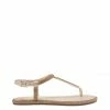 Camuto Oliara Flat T-Strap Sandal In Champagne