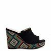 Camuto Shantelle Platform Wedge Slide In Black Shoes