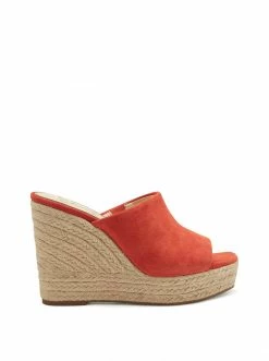 Camuto Shantelle Platform Wedge Slide In Orange New Arrivals