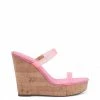 Camuto Tumile Platform Wedge Slide In Pink Shoes