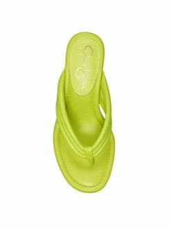 Camuto Kemnie Wedge Slide In Spring Green Shoes