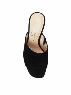 Camuto Shantelle Platform Wedge Slide In Black Shoes