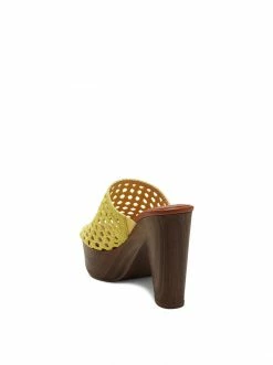 Camuto Shelbie Platform Slide In Yellow Shoes