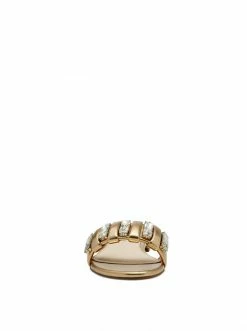 Camuto Amille Flat Slide In Gold Shoes