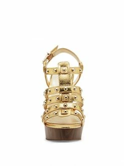 Camuto Rienne Platform Sandal In Gold