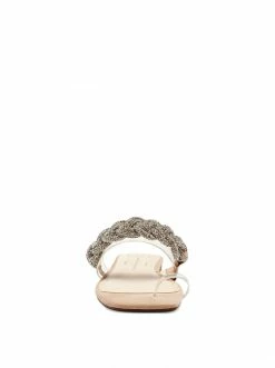 Camuto Rowine Flat Thong Slide In Clear