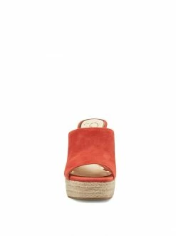 Camuto Shantelle Platform Wedge Slide In Orange New Arrivals