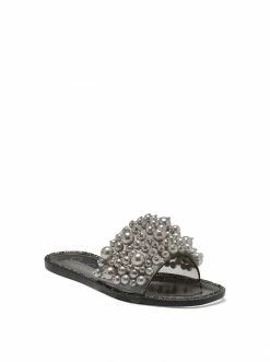 Camuto Kassime Flat Slide In Smoke Pearl Shoes