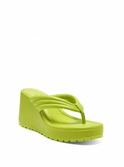 Camuto Kemnie Wedge Slide In Spring Green Shoes