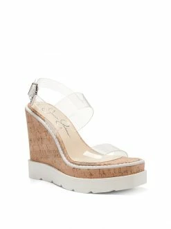 Camuto Maede Platform Wedge Sandal In Clear