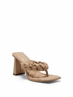 Camuto Shoes Zaliye High Heel Thong Sandal In Buff