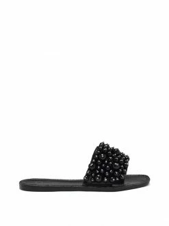 Camuto Shoes Kassime Flat Slide In Black Pearl