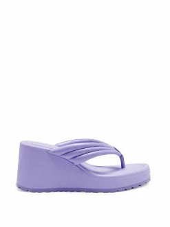 Camuto Kemnie Wedge Slide In Paisley Purple Shoes