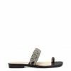 Camuto Shoes Rowine Flat Thong Slide In Black