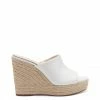 Camuto Shantelle Platform Wedge Slide In White Shoes
