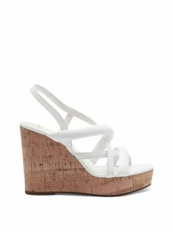 Camuto New Arrivals Simina Platform Wedge Sandal In White