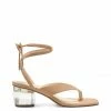 Camuto Sitelli Mid Heel Sandal In Buff