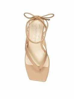 Camuto Sitelli Mid Heel Sandal In Buff