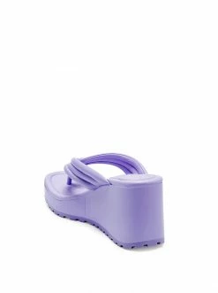 Camuto Kemnie Wedge Slide In Paisley Purple Shoes