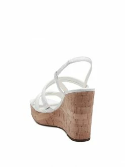 Camuto New Arrivals Simina Platform Wedge Sandal In White