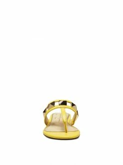 Camuto Movena Flat Thong Slide In Buttercup