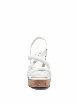 Camuto New Arrivals Simina Platform Wedge Sandal In White
