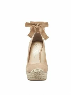 Camuto Zexie Platform Wedge In Almond