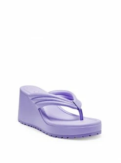 Camuto Kemnie Wedge Slide In Paisley Purple Shoes